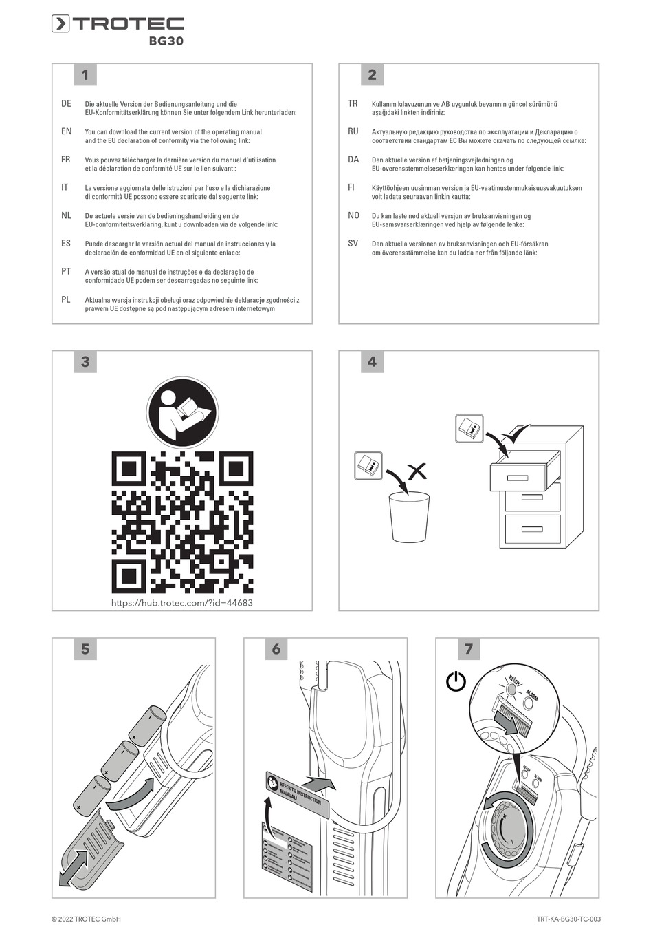 TROTEC BG30 MANUAL Pdf Download | ManualsLib