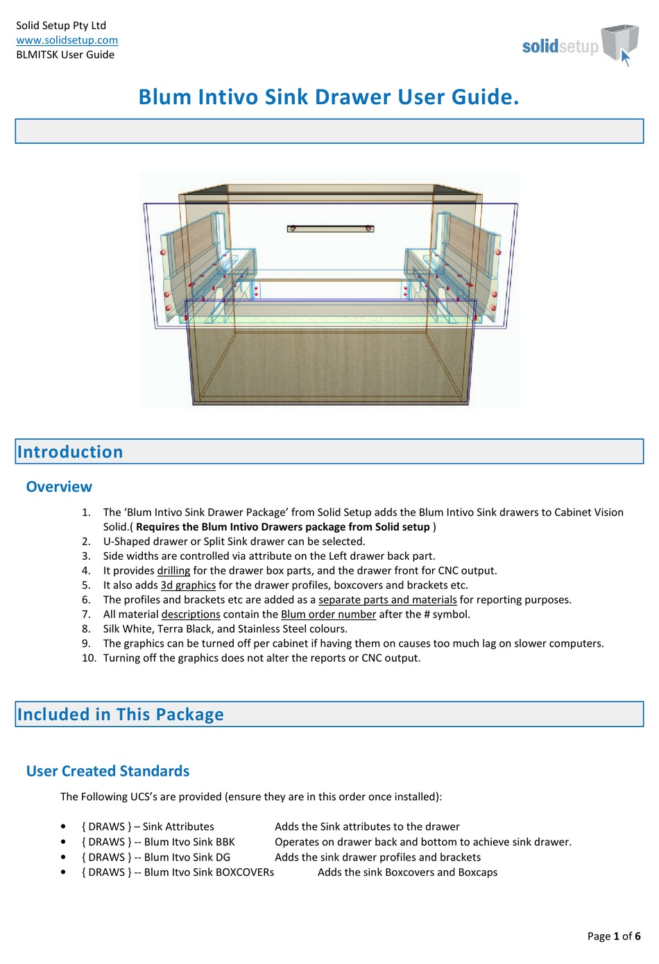 SOLID SETUP BLUM INTIVO SINK DRAWER USER MANUAL Pdf Download ManualsLib
