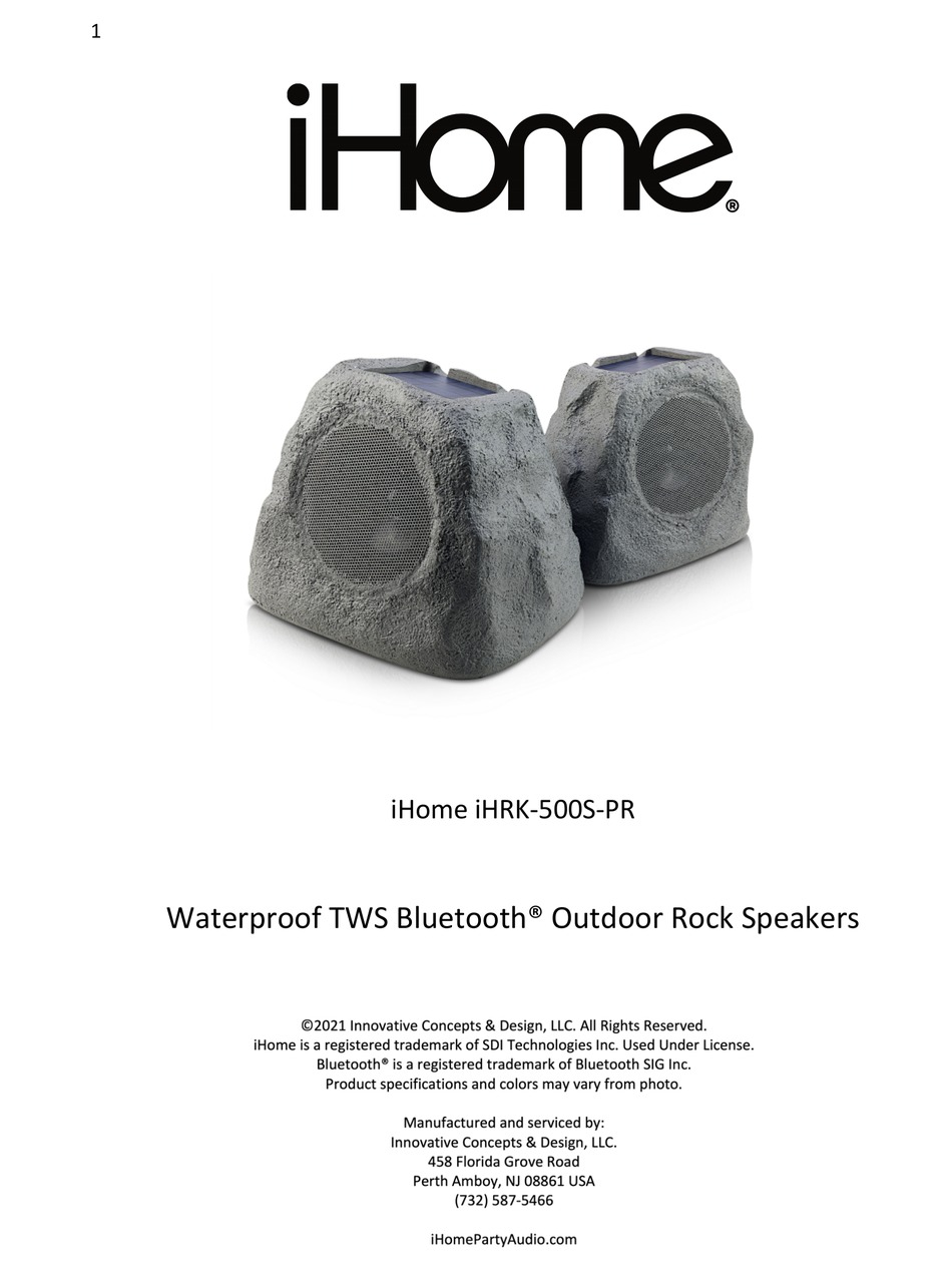 IHOME IHRK500SPR MANUAL Pdf Download ManualsLib