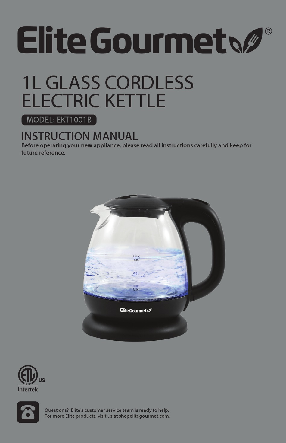 ELITE GOURMET EKT1001B INSTRUCTION MANUAL Pdf Download ManualsLib