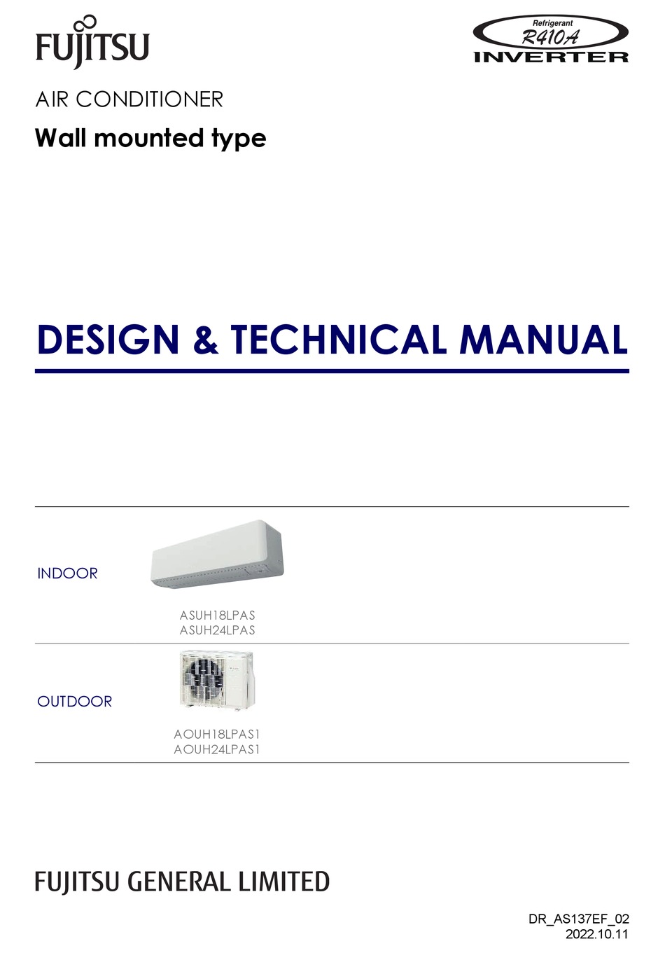 Refrigerant Circuit; Models: Aouh18Lpas1 And Aouh24Lpas1 - Fujitsu  ASUH18LPAS Design u0026 Technical Manual [Page 73] | ManualsLib