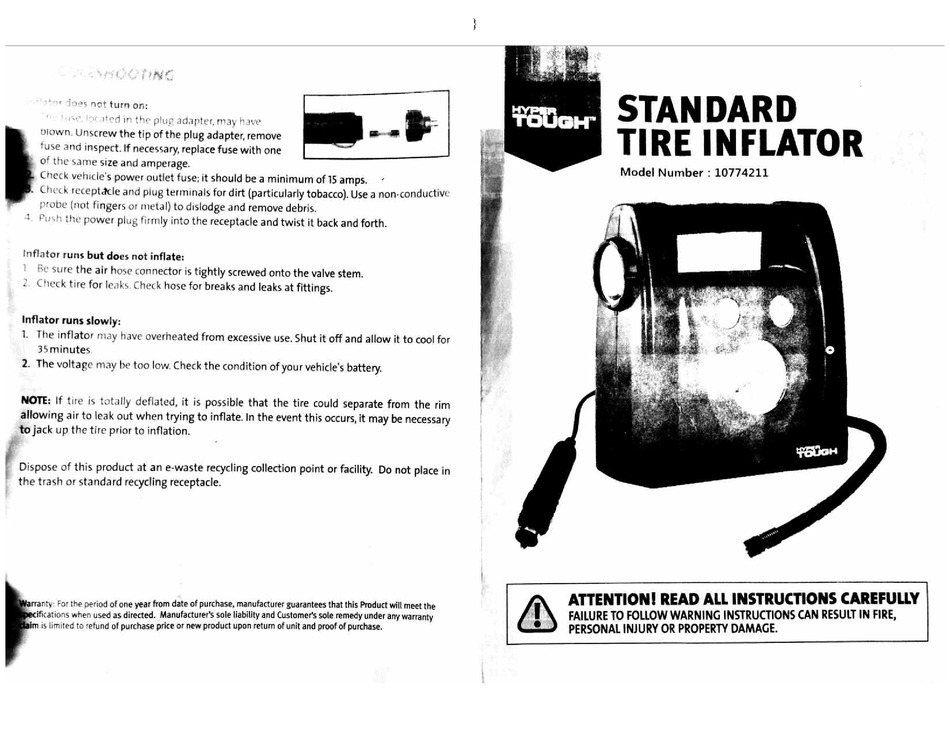 HYPER TOUGH 10774211 QUICK START MANUAL Pdf Download ManualsLib