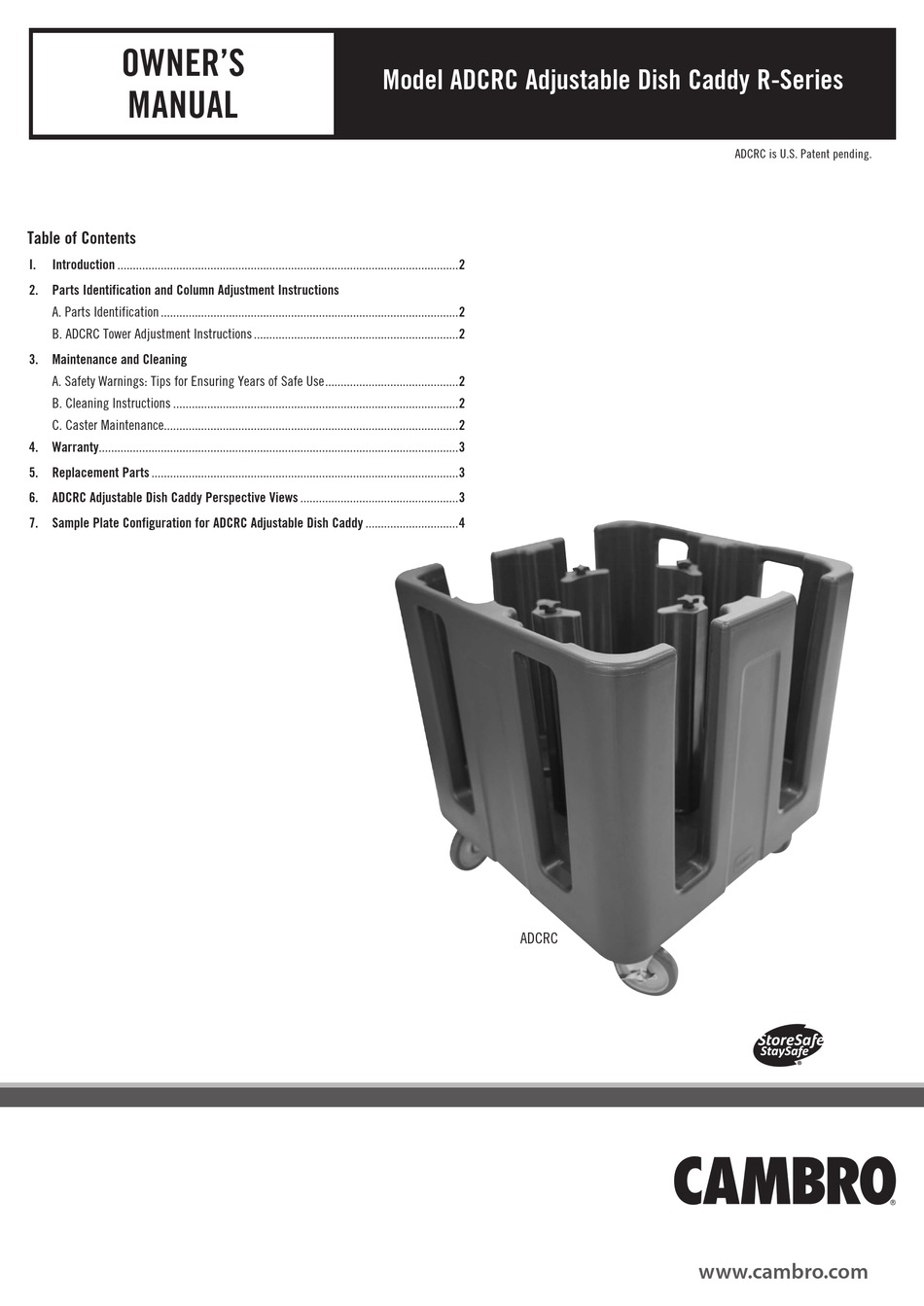 CAMBRO R SERIES OWNER'S MANUAL Pdf Download ManualsLib