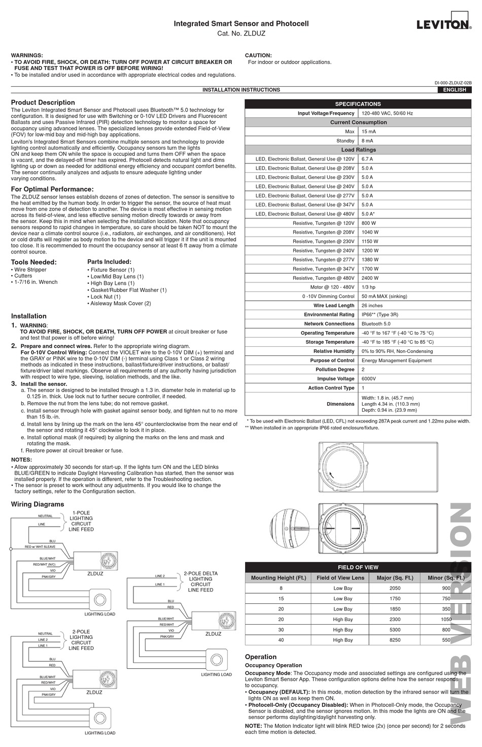 LEVITON ZLDUZ QUICK START MANUAL Pdf Download | ManualsLib