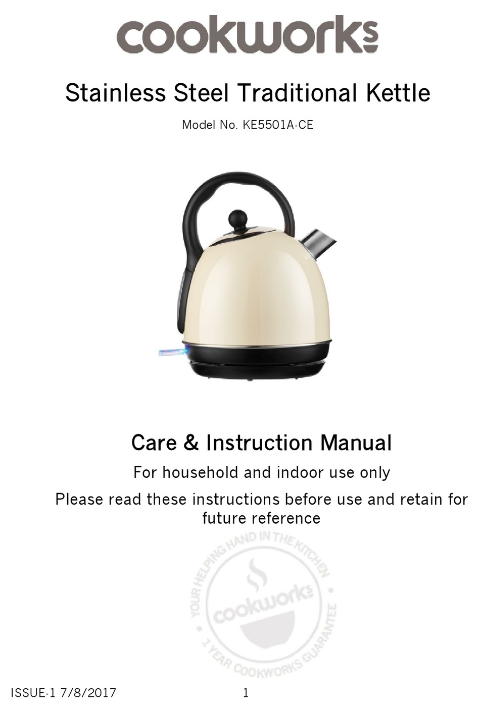 COOKWORKS KE5501ACE CARE & INSTRUCTION MANUAL Pdf Download ManualsLib