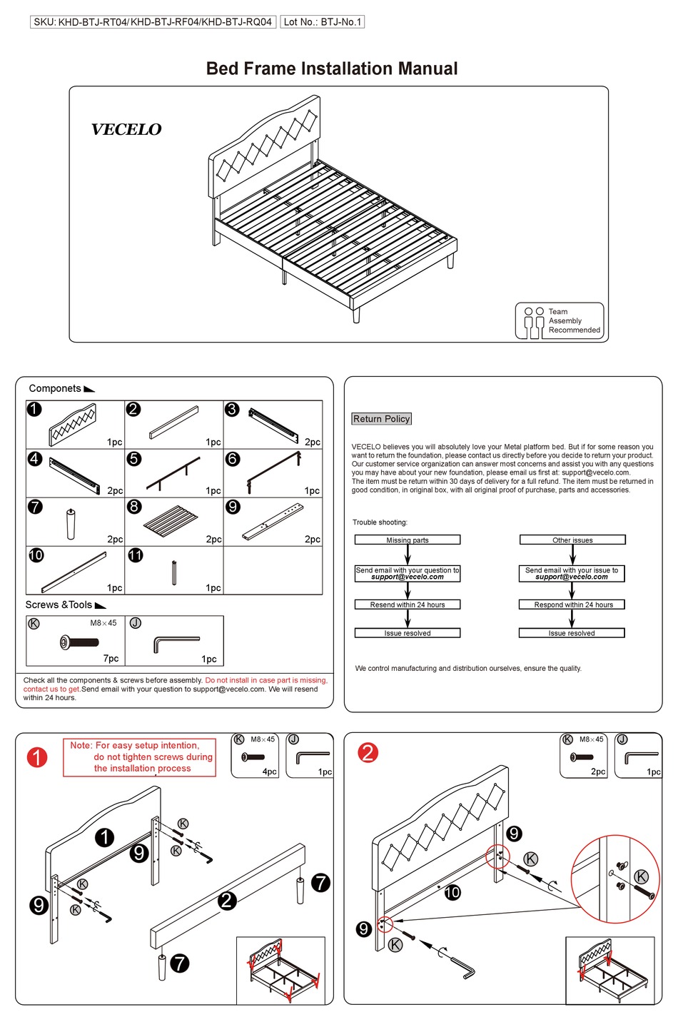 VECELO KHDBTJRT04 INSTALLATION MANUAL Pdf Download ManualsLib