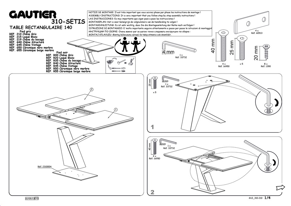 GAUTIER 310SETIS ASSEMBLY INSTRUCTIONS Pdf Download ManualsLib