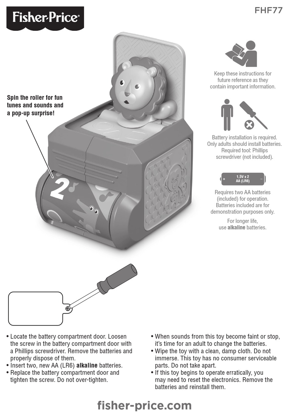 FISHERPRICE FHF77 INSTRUCTIONS Pdf Download ManualsLib