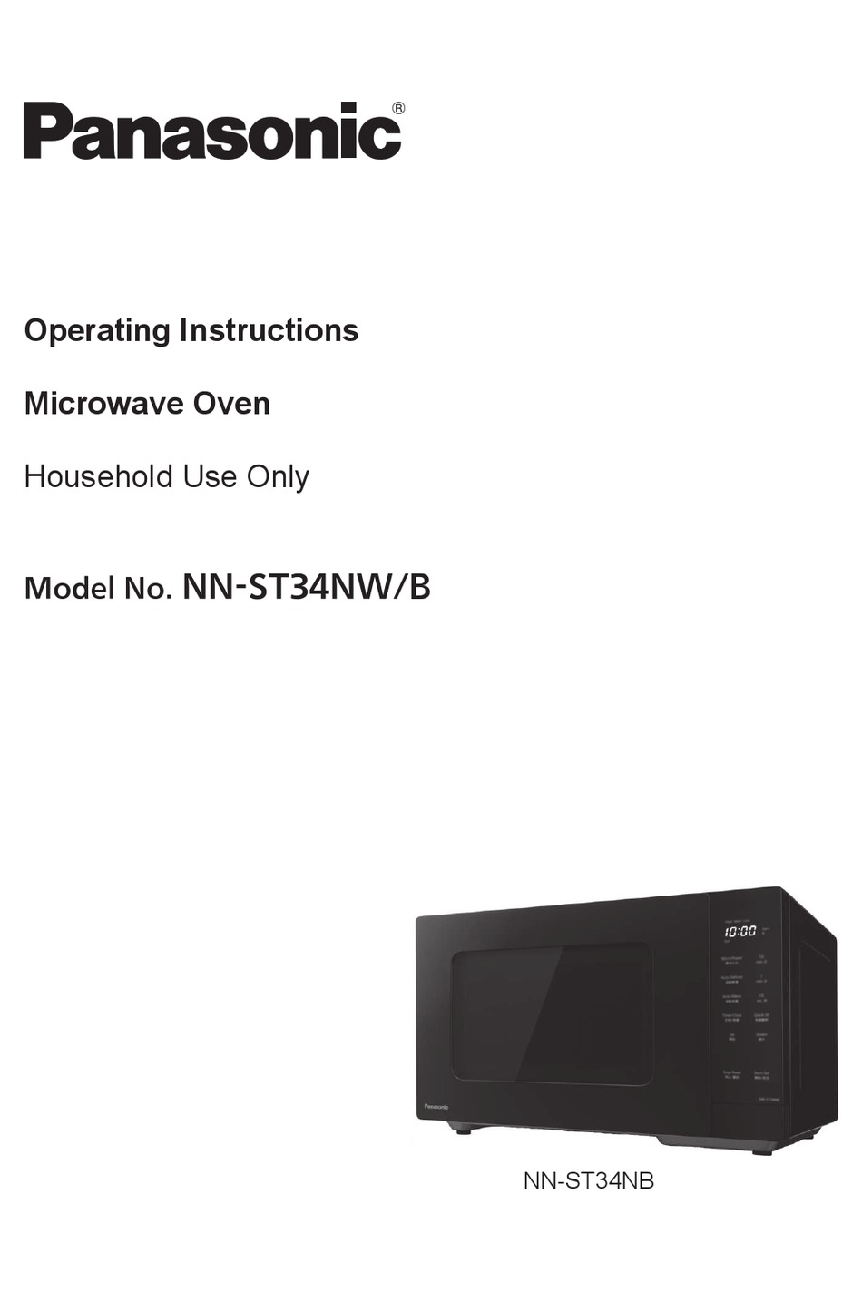 PANASONIC NNST34NW OPERATING INSTRUCTIONS MANUAL Pdf Download ManualsLib