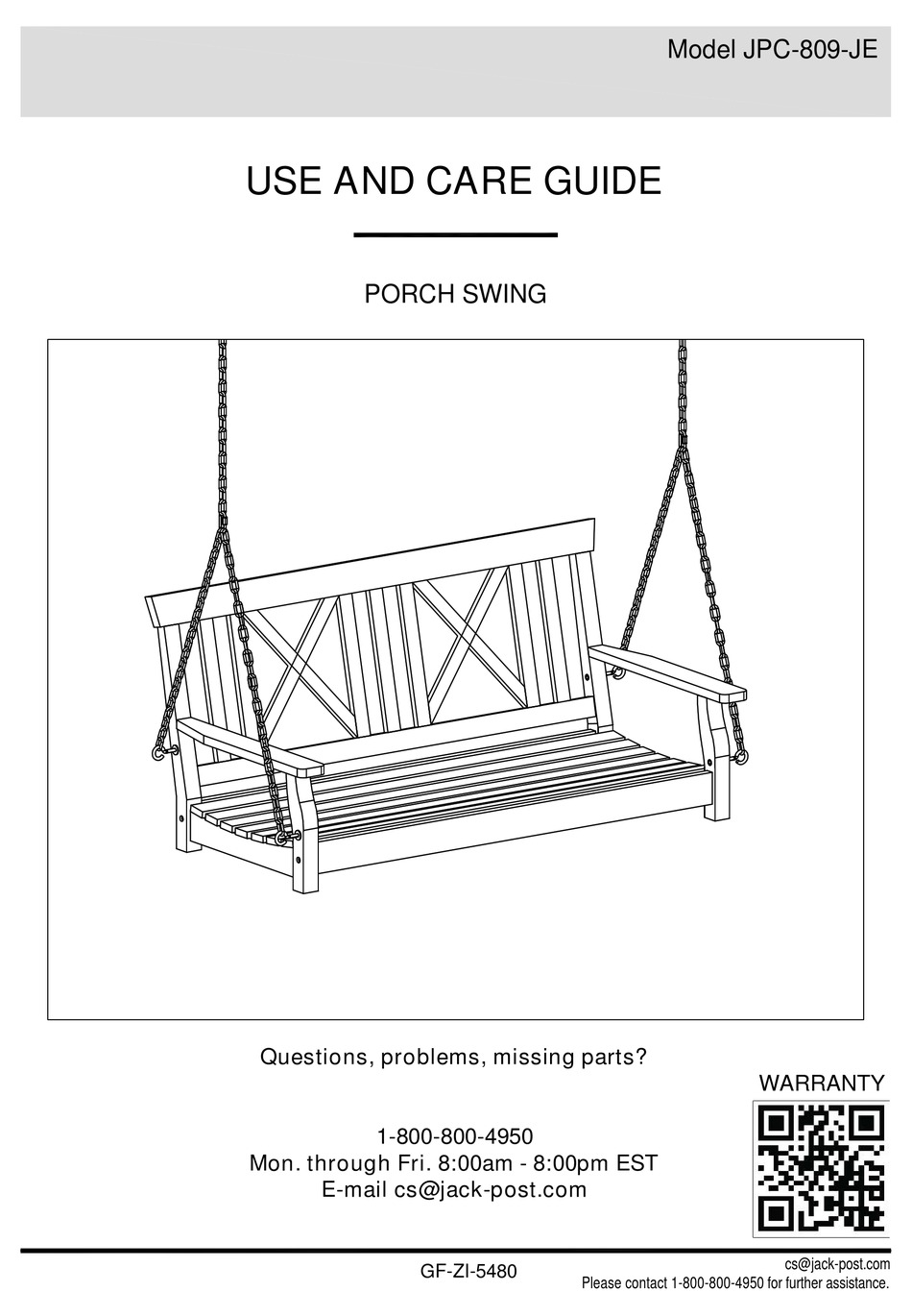 JACKPOST JPC809JE USE AND CARE MANUAL Pdf Download ManualsLib