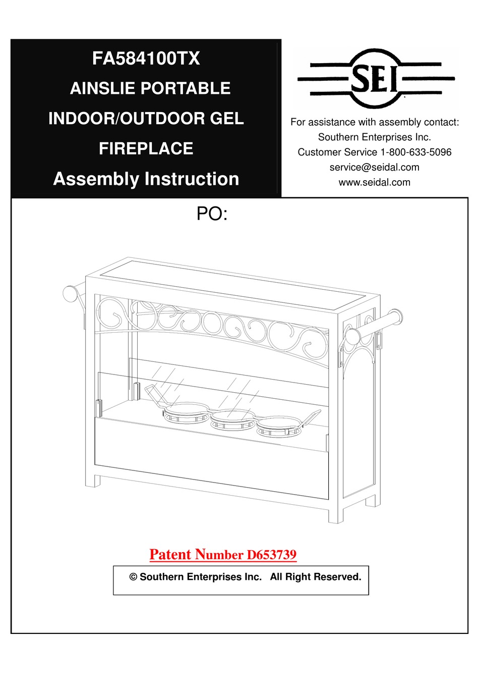 SEI FA584100TX ASSEMBLY INSTRUCTION MANUAL Pdf Download ManualsLib