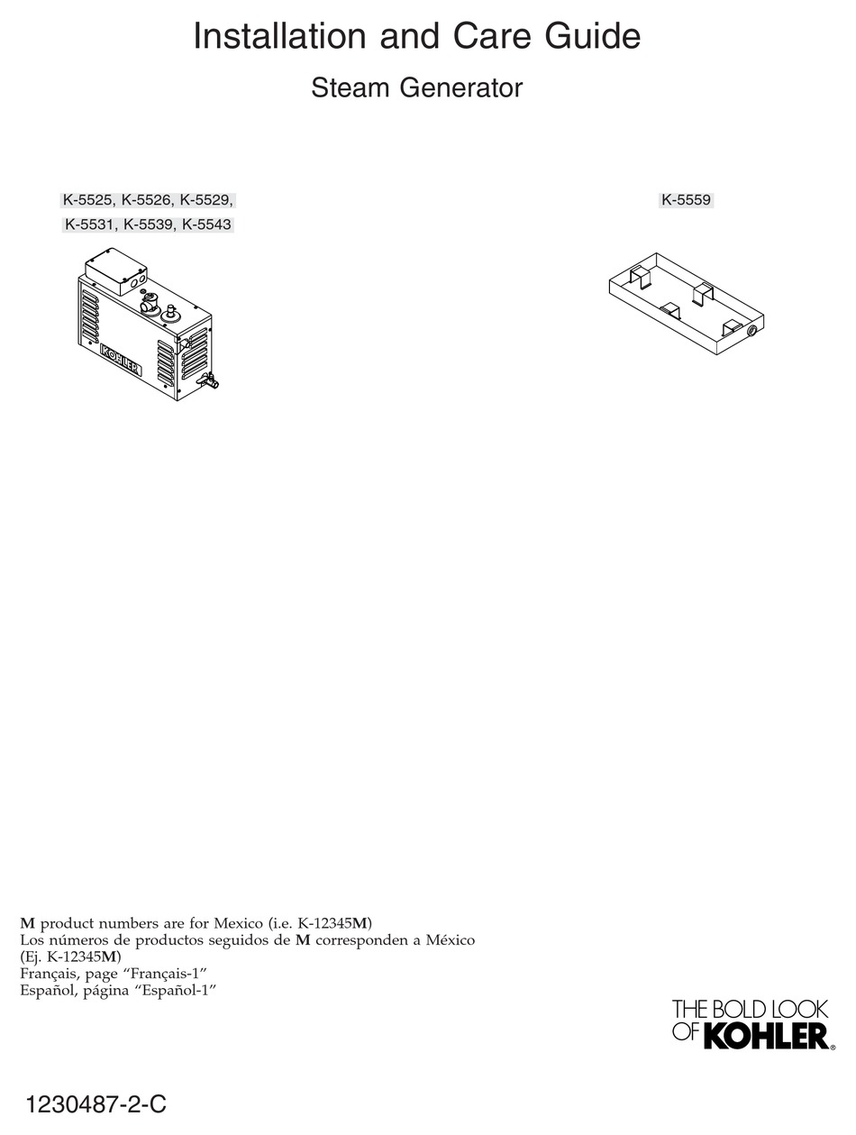 KOHLER K5525 INSTALLATION AND CARE MANUAL Pdf Download ManualsLib