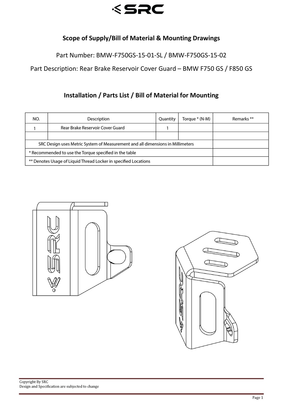 SRC BMWF750GS1501SL MANUAL Pdf Download ManualsLib