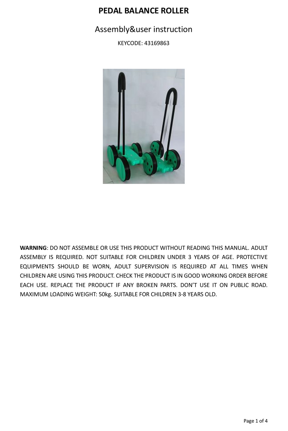 KMART 43169863 ASSEMBLY & USER'S INSTRUCTION Pdf Download ManualsLib