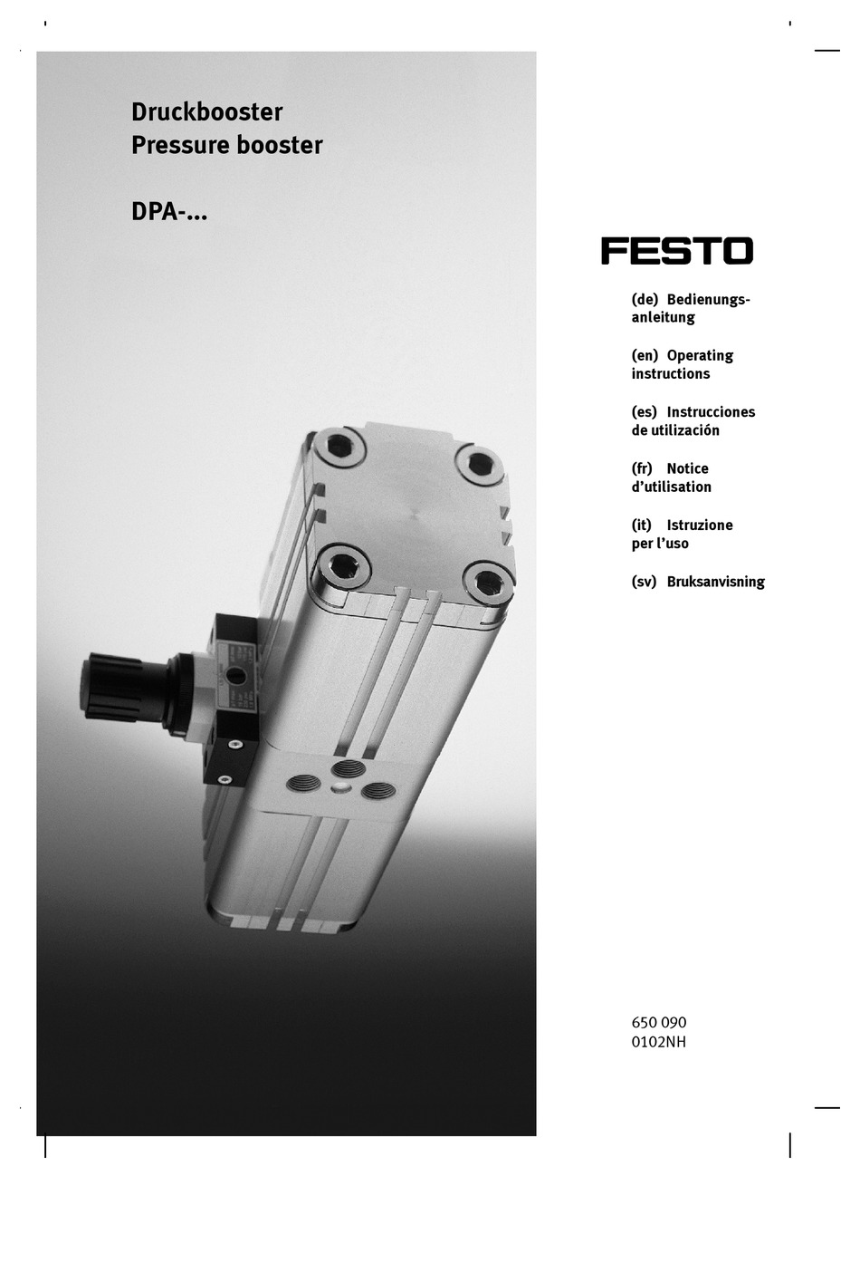 FESTO DPA SERIES OPERATING INSTRUCTIONS MANUAL Pdf Download ManualsLib