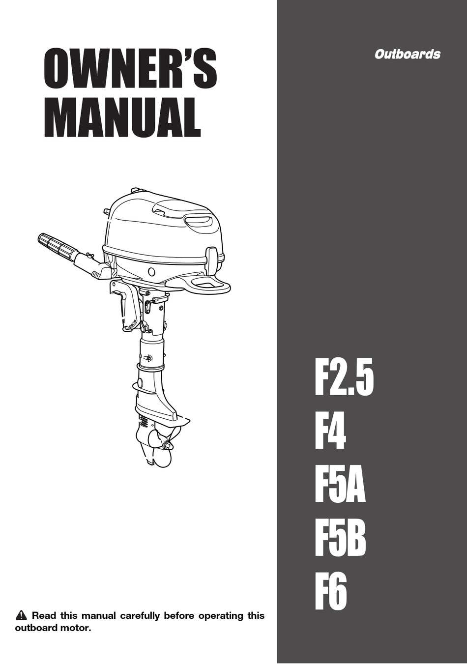 OUTBOARDS F2.5 OWNER'S MANUAL Pdf Download ManualsLib