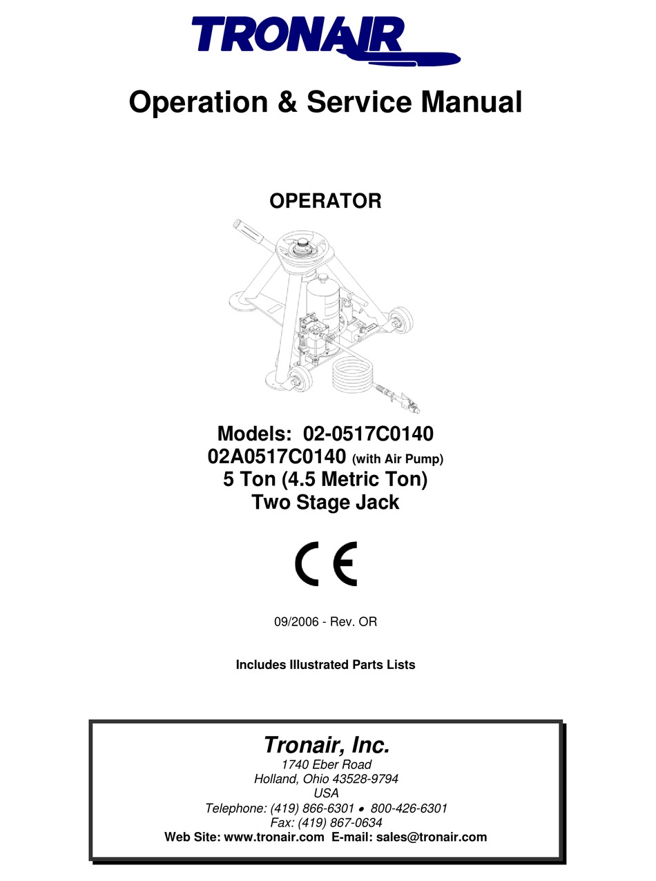 TRONAIR 020517C0140 OPERATION & SERVICE MANUAL Pdf Download ManualsLib