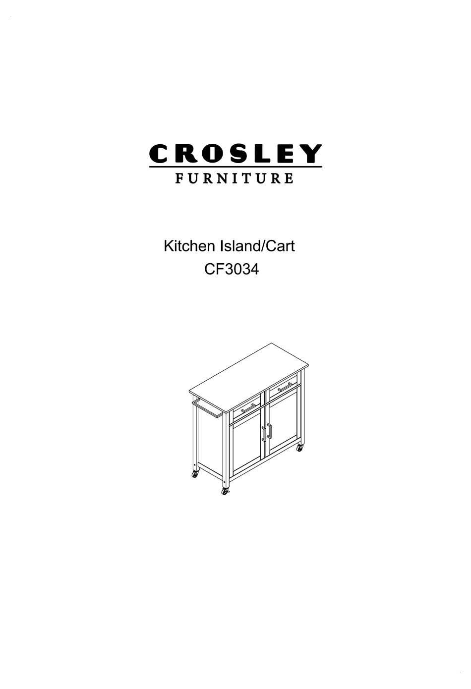 CROSLEY FURNITURE CF3034 MANUAL Pdf Download ManualsLib   Crosley Furniture Cf3034 