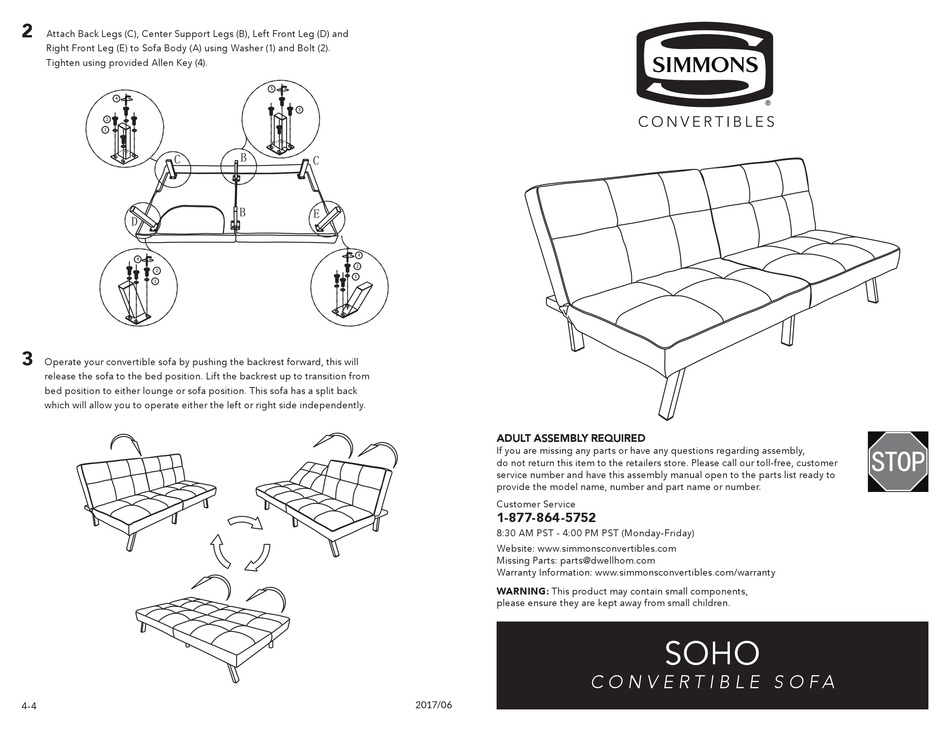 SIMMONS SOHO MANUAL Pdf Download | ManualsLib