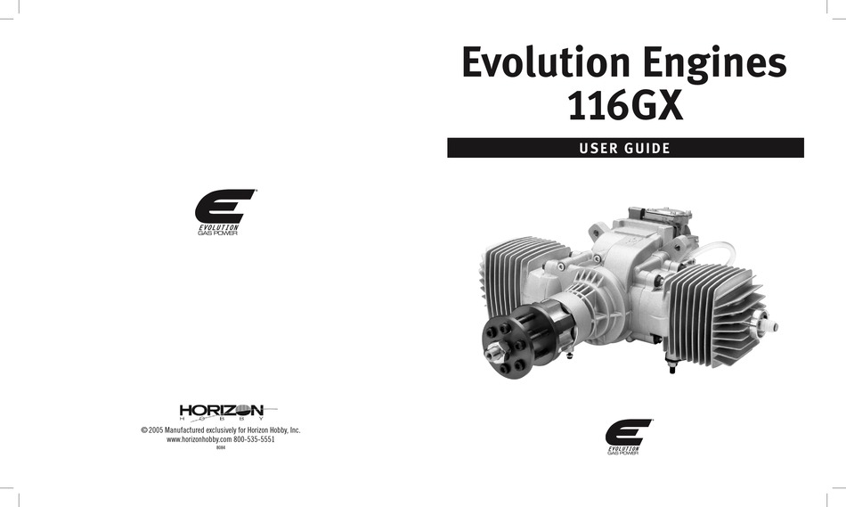 HORIZON HOBBY EVOLUTION 116GX USER MANUAL Pdf Download ManualsLib