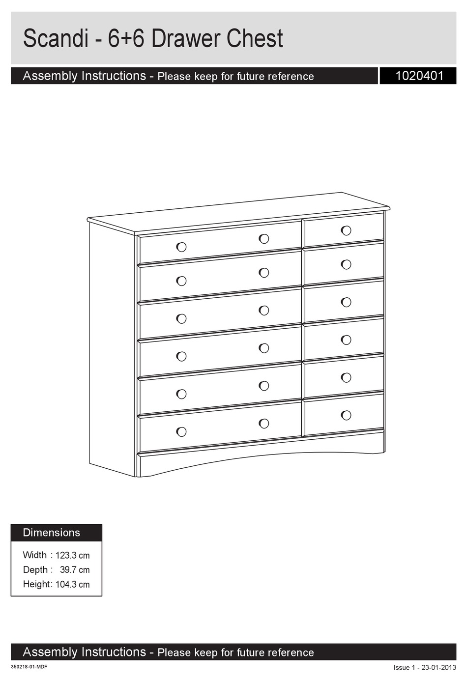 FURNITURE TO GO SCANDI 1020401 ASSEMBLY INSTRUCTIONS MANUAL Pdf