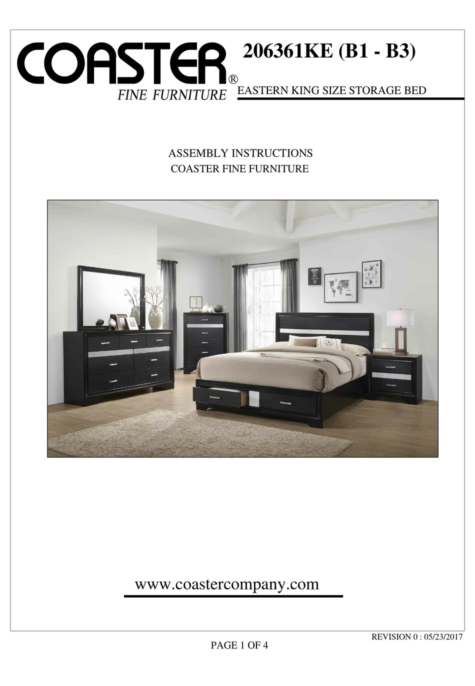 COASTER EASTERN 206361KE ASSEMBLY INSTRUCTIONS Pdf Download ManualsLib