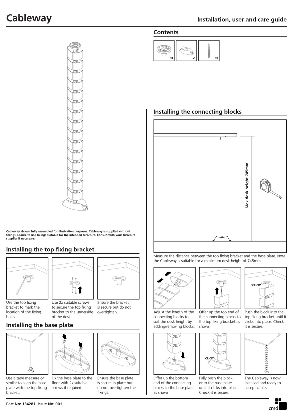 CMD CABLEWAY INSTALLATION, USE AND CARE MANUAL Pdf Download ManualsLib
