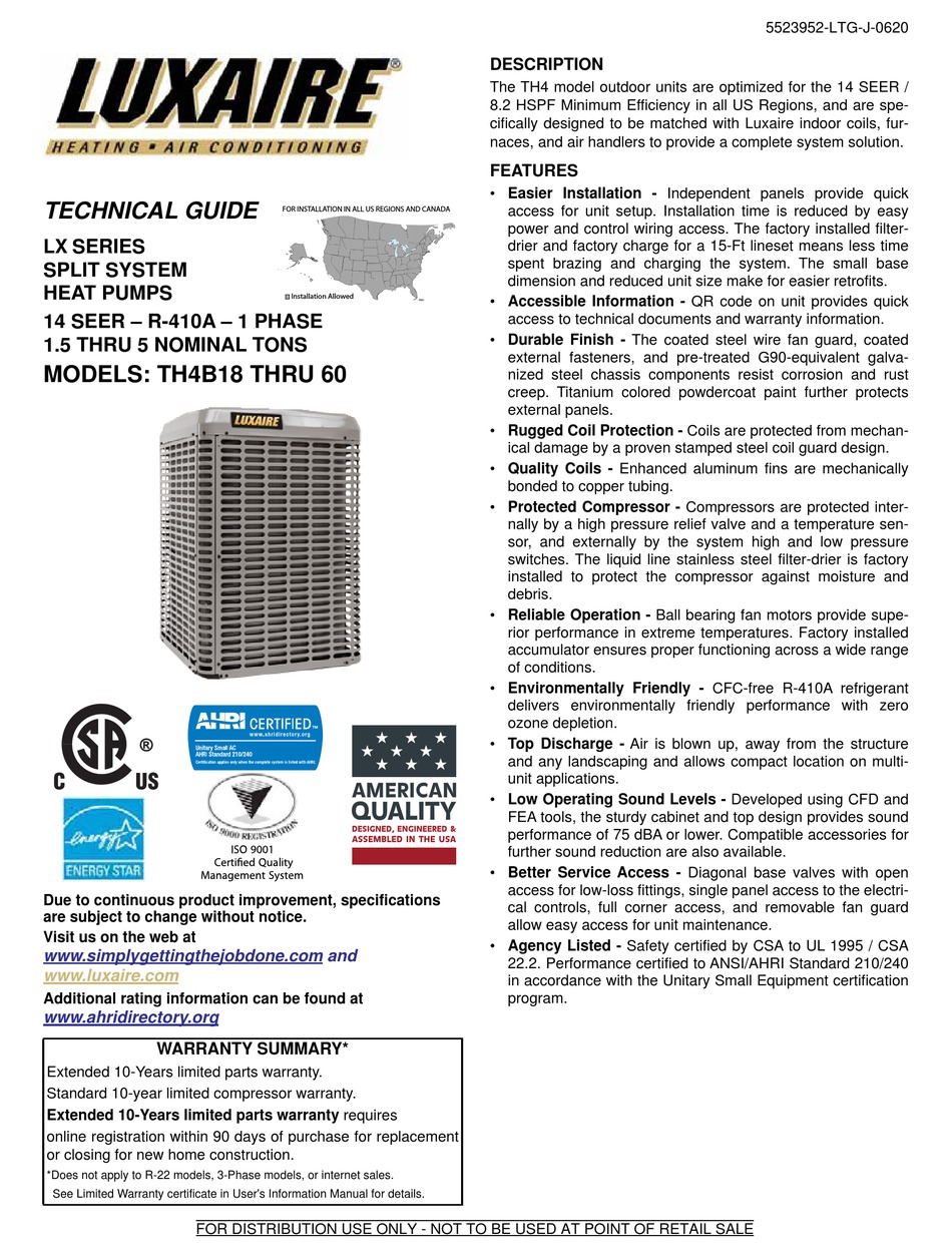 LUXAIRE LX SERIES TECHNICAL MANUAL Pdf Download ManualsLib