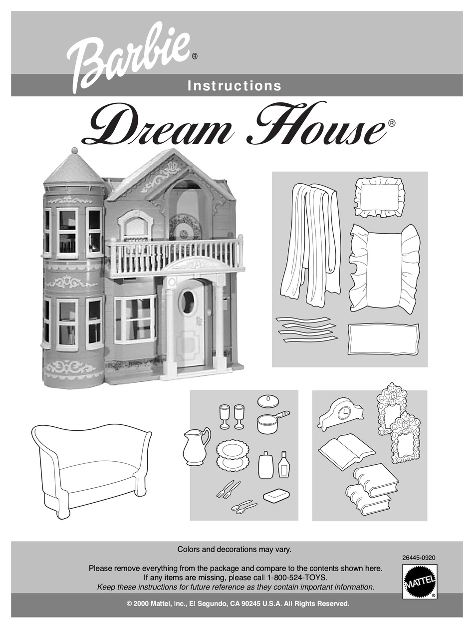 mattel-barbie-dream-house-26445-instructions-manual-pdf-download-manualslib