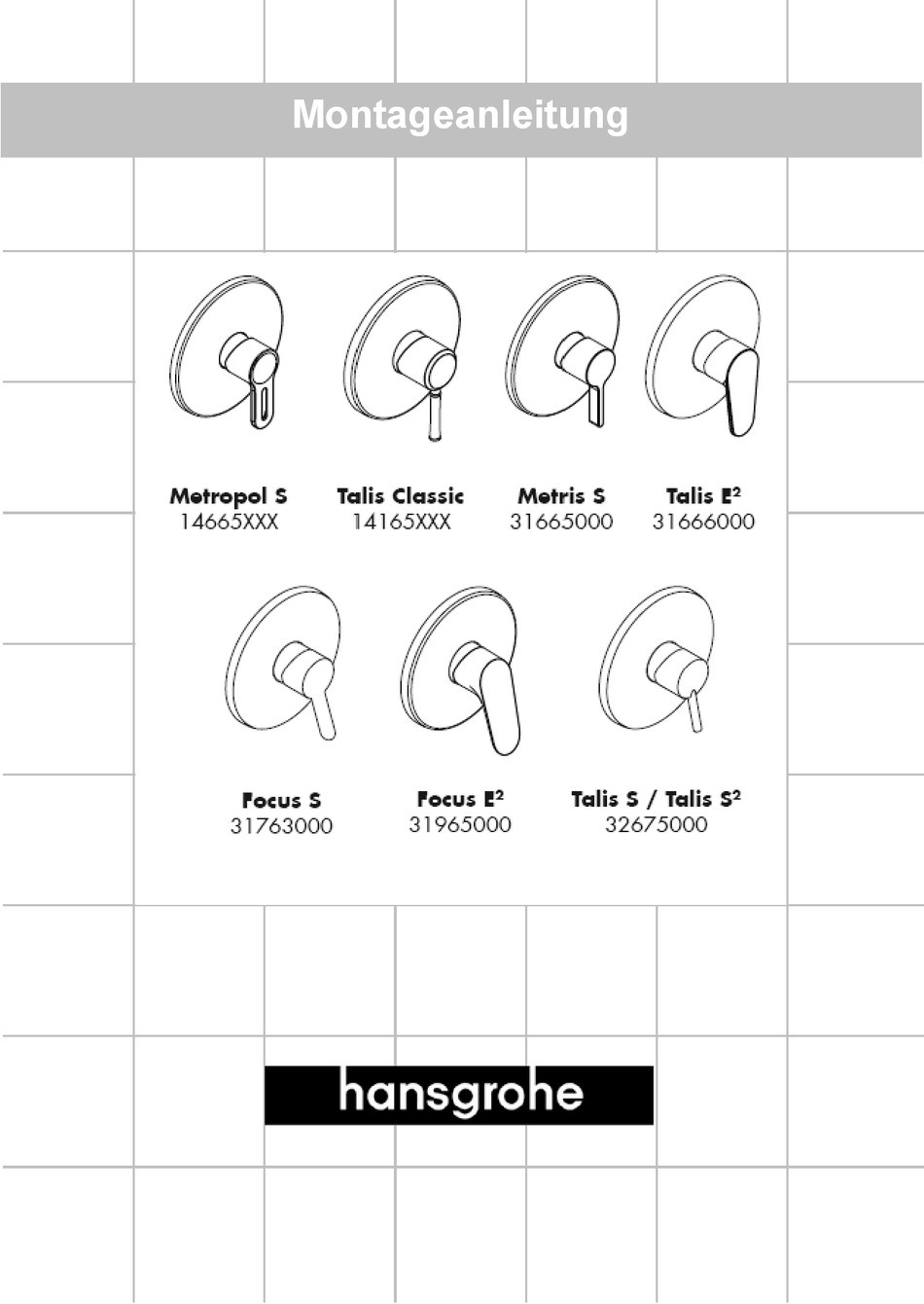 Hans Grohe Metropol S Series Assembly Instructions Manual Pdf Download Manualslib