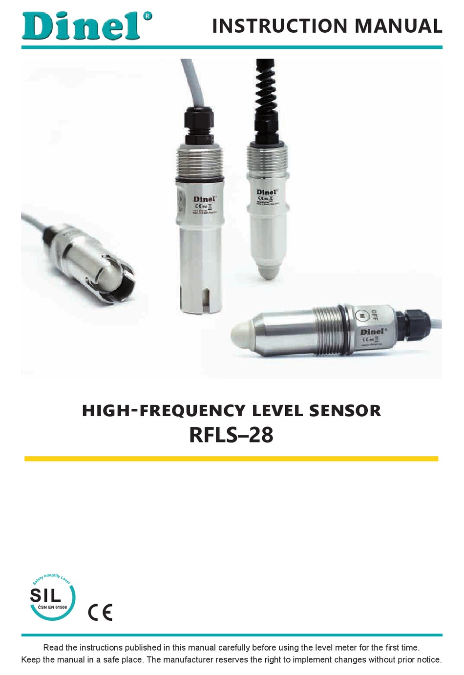 DINEL RFLS-28 1B SERIES INSTRUCTION MANUAL Pdf Download | ManualsLib