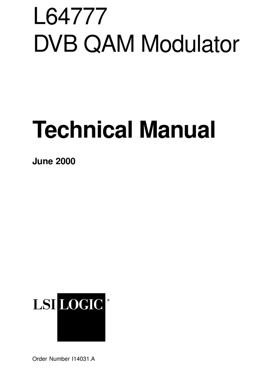 LSI L64777 TECHNICAL MANUAL Pdf Download ManualsLib
