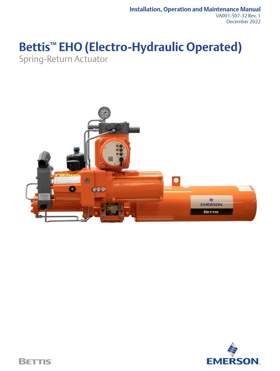 EMERSON BETTIS EHO INSTALLATION, OPERATION AND MAINTENANCE MANUAL Pdf Download ManualsLib