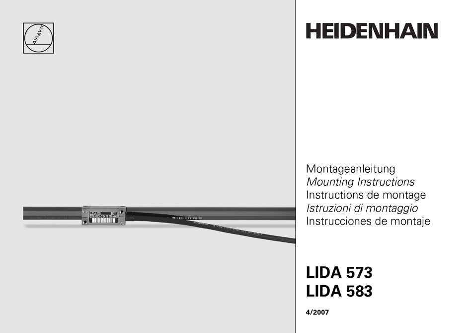 HEIDENHAIN LIDA 573 MOUNTING INSTRUCTIONS Pdf Download ManualsLib