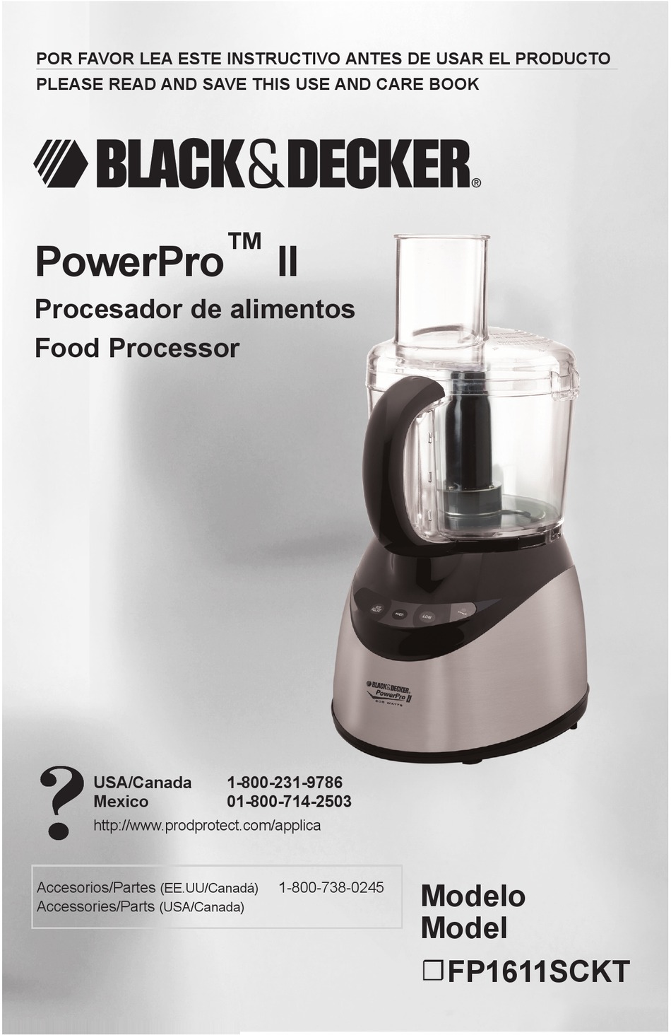 BLACK DECKER FP4150 8-Cup Food Processor User Guide