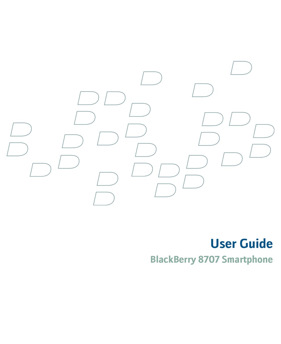 Blackberry 8707 User Manual Pdf Download Manualslib