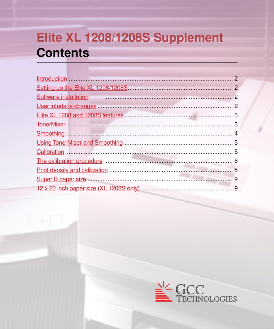 gcc-technologies-elite-xl-1208-printer-supplementary-manual-manualslib