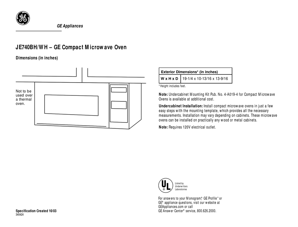 ge je740 microwave