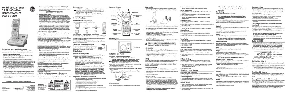GE 25922GE1 USER MANUAL Pdf Download | ManualsLib