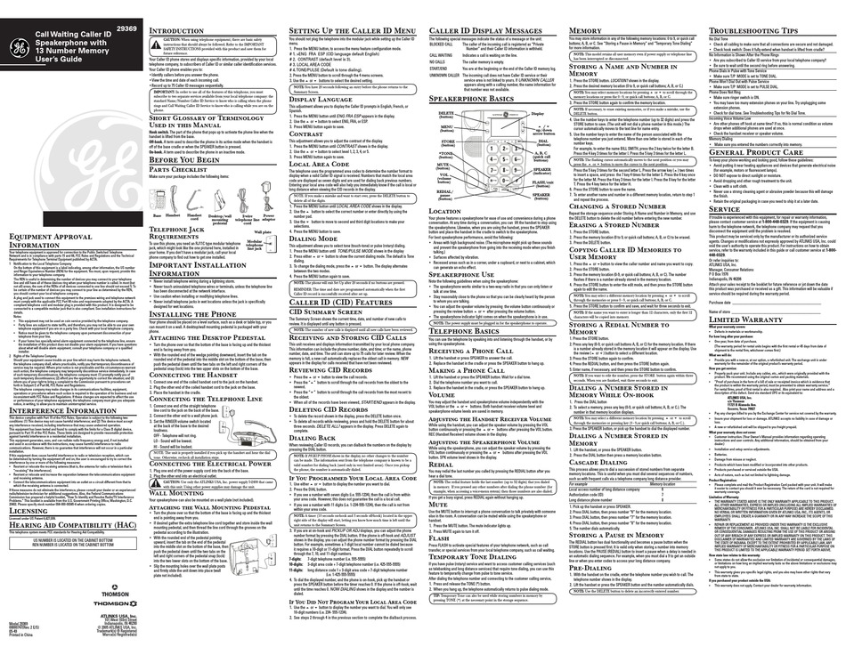 GE 29369GE1 USER MANUAL Pdf Download | ManualsLib