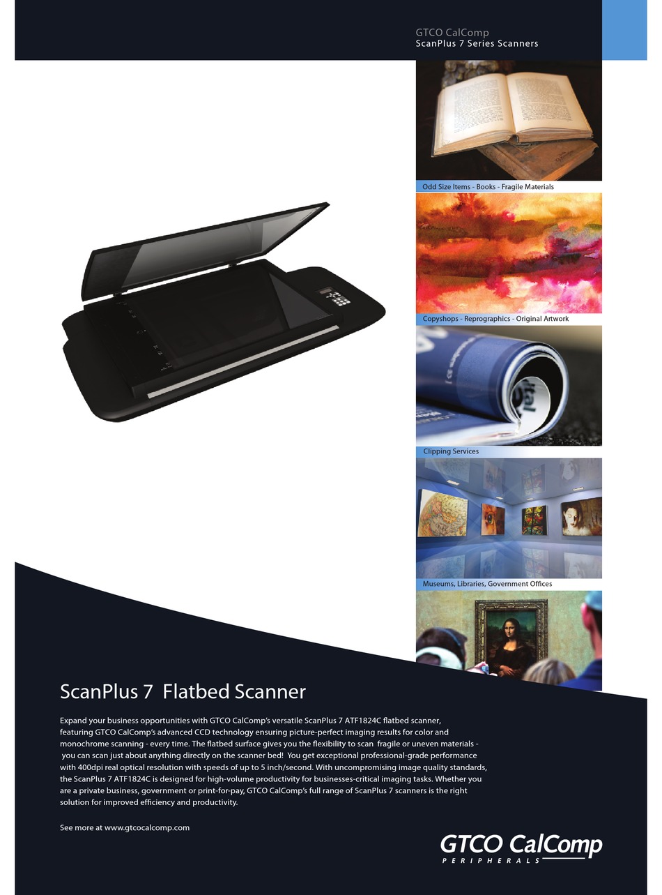 GTCO SCANPLUS 7 ATF1824C SCANNER BROCHURE & SPECS ManualsLib