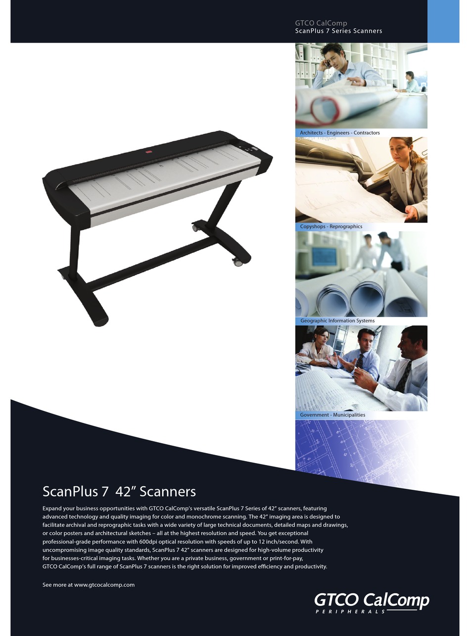 GTCO SCANPLUS 7 HD642 BASE SCANNER BROCHURE & SPECS ManualsLib