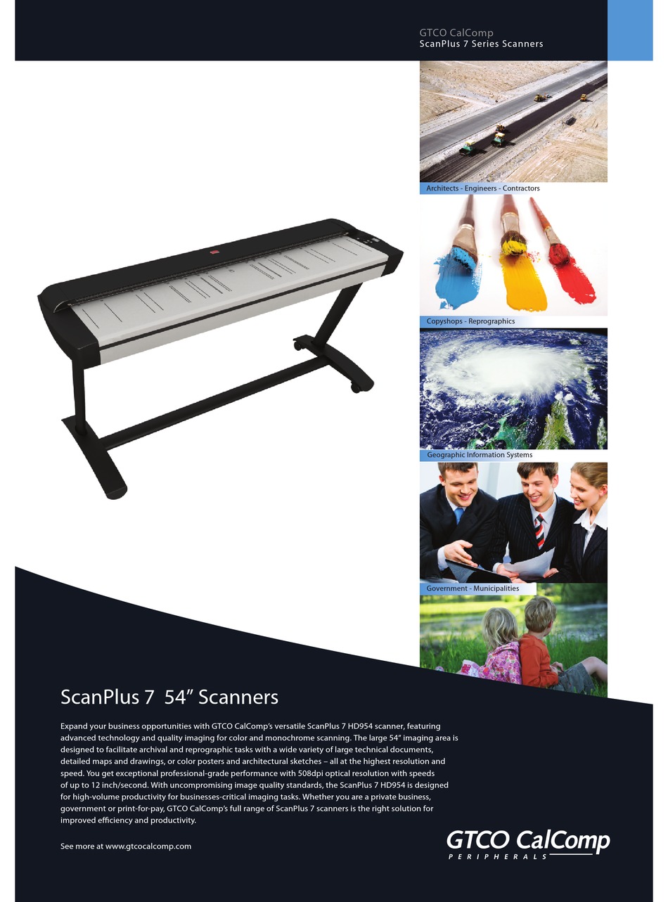 GTCO SCANPLUS 7 HD954 BASE SCANNER BROCHURE & SPECS ManualsLib