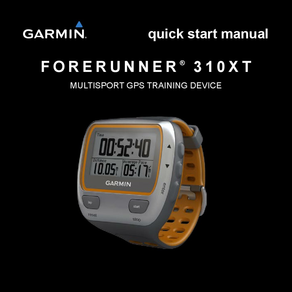 Garmin forerunner 2025 310xt manual