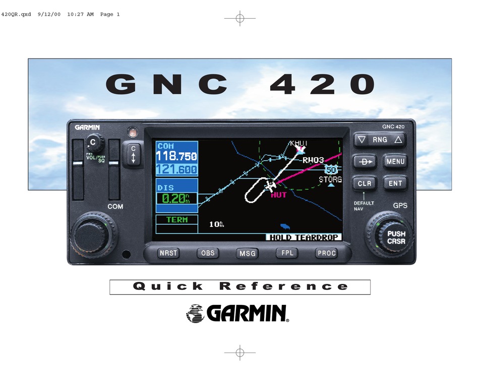 Garmin Gnc 420 Gps Quick Reference Manualslib