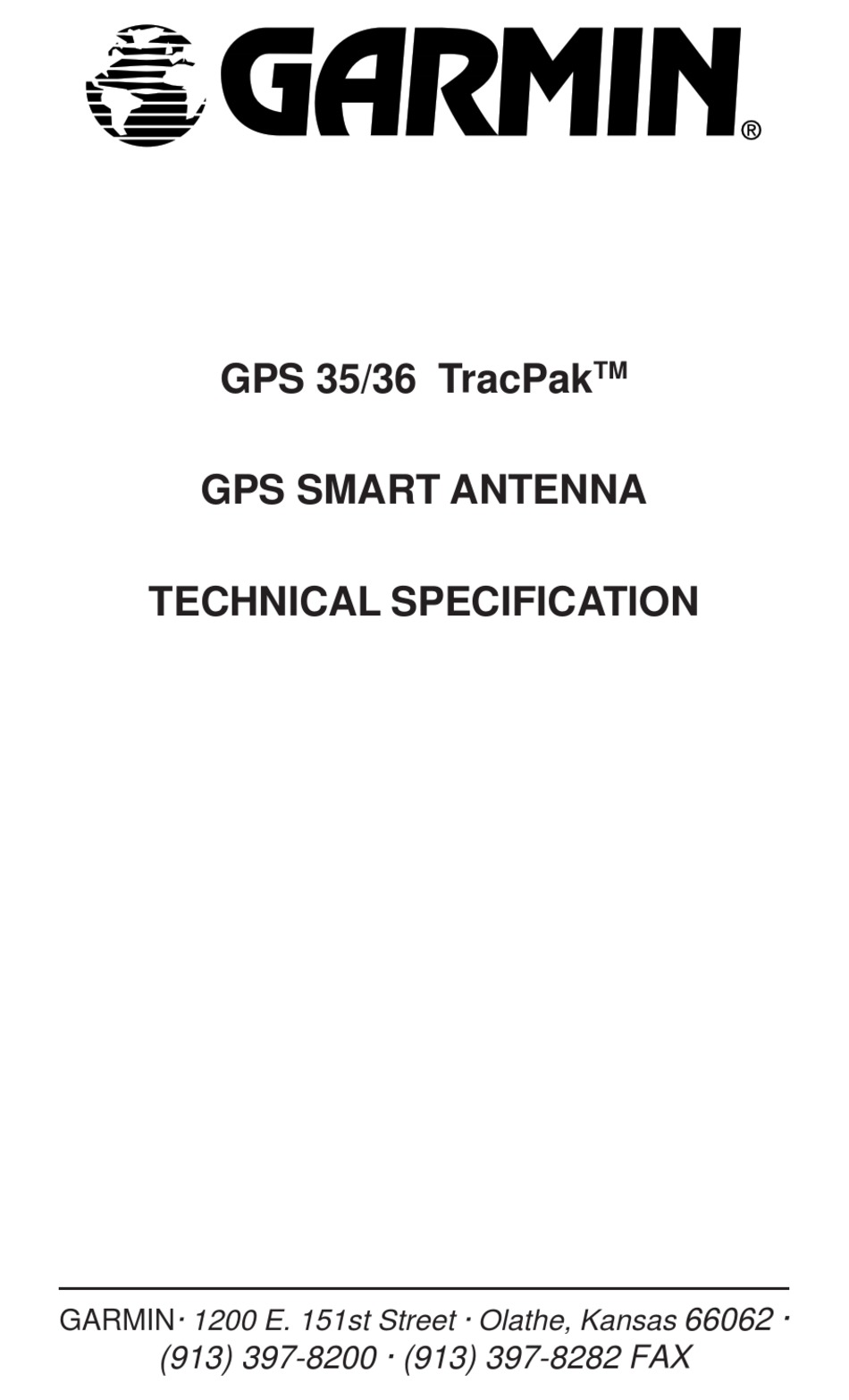 GARMIN GPS 35 LP GPS TECHNICAL SPECIFICATION ManualsLib