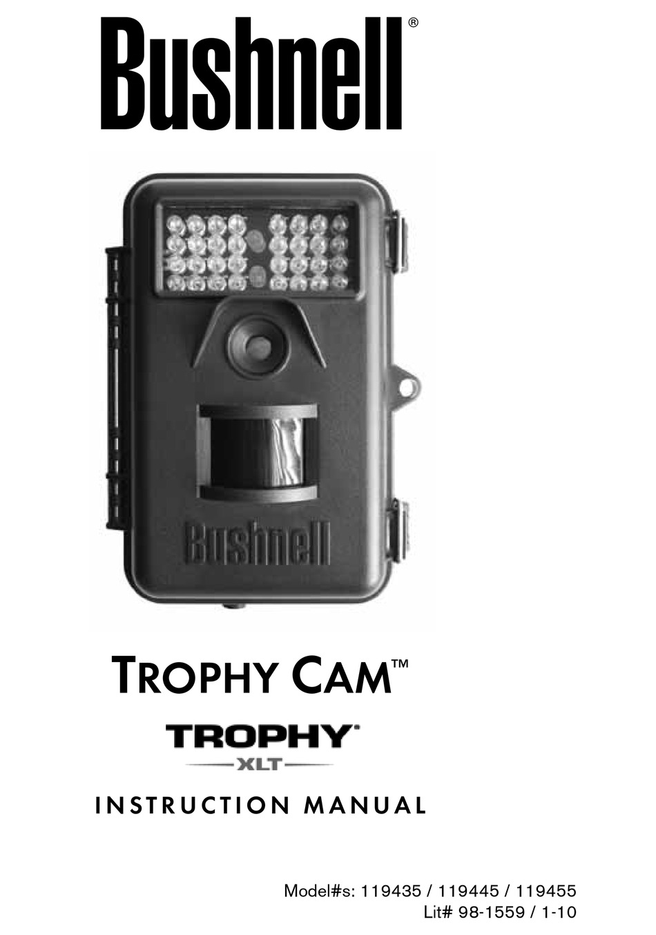 BUSHNELL TROPHY CAM 981559 / 110 SCOUTING CAMERA INSTRUCTION MANUAL