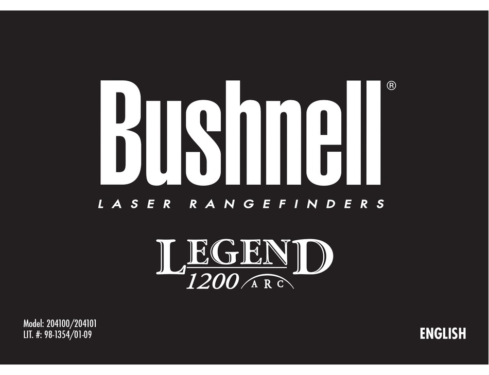 BUSHNELL LEGEND 204100 INSTRUCTION MANUAL Pdf Download ManualsLib
