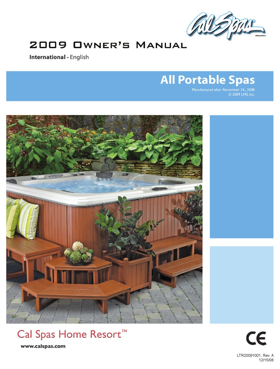 CAL SPAS PORTABLE SPAS HOT TUB OWNER'S MANUAL ManualsLib