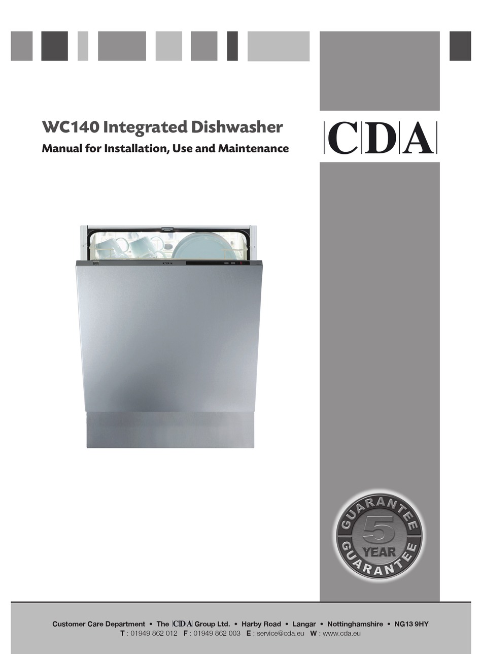 CDA WC140 MANUAL FOR INSTALLATION, USE AND MAINTENANCE Pdf Download